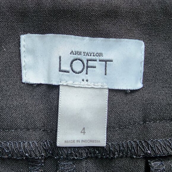 LOFT Low Rise Black Boot Cut Pants Size 4 - Picture 8 of 12